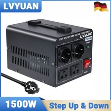1500W Spannungswandler Transformator 230V⇋110V Step Down/Up Converter Konverter