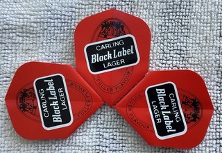 Old Sets Of Reseal Calling Black Label Dart Flights Ideal For The Collector
