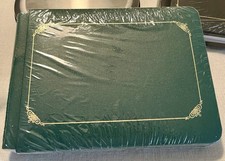 NEW Creative Memories 5x7 Scrapbook/Photo Album Green With Gold Foil Trim