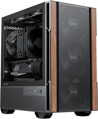Okinos Genuine Walnut Wood Micro ATX Case, MATX PC Case with 4 × 120Mm 3 Pin Non