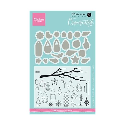 Marianne Design Clear Stamps & Cutting Dies - Karin Joan's Ornamented KJ1720