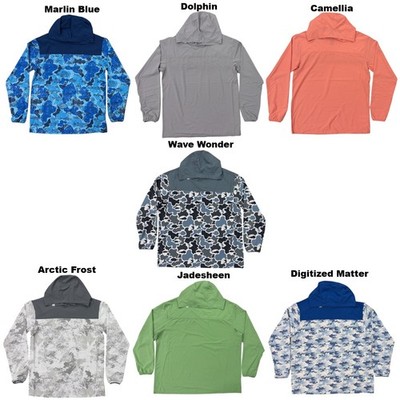Habit Men's Valley Trail Hooded UPF 50+ Relaxed Fit Performance Layer