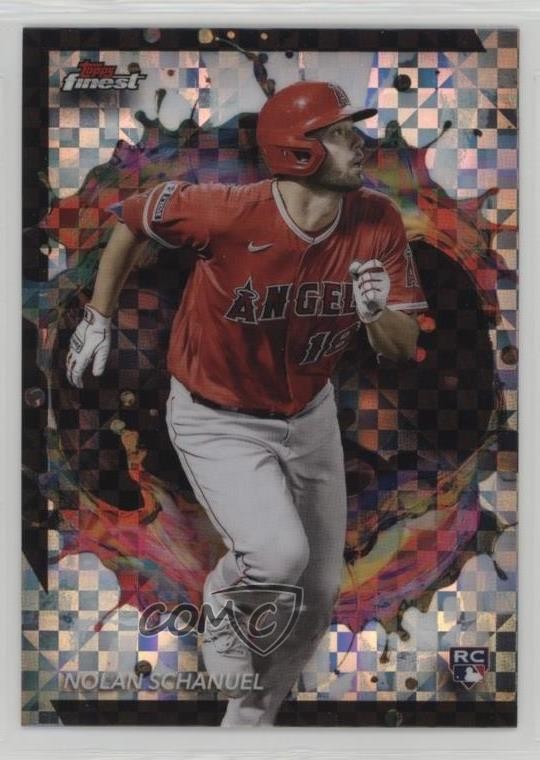 2024 Topps Finest Rare Checkerboard Refractor Nolan Schanuel #271 sh7