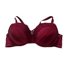 Torrid Curve 46C Bra XO Plunge Push Up Bra Underwire Lace Red Sexy Padded
