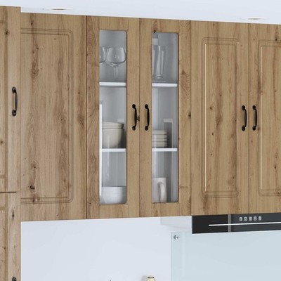 Küchenschrank Artisan Eiche 60x31x100cm Ingenieurholz Wandmontage Aufbewahrung Pro