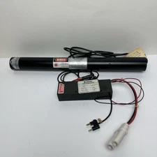 Vintage 1986 Uniphase 1105P HeNe Laser w Power Supply 111.2300-6.0-2 UNTESTED