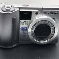   OLYMPUS CAMEDIA C-5500 SPORT ZOOM 5.3MP DIGITAL CAMERA - SILVER TESTED