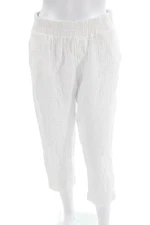 C&C California Womwens Pull On High Rise Pants White Cotton Size Small