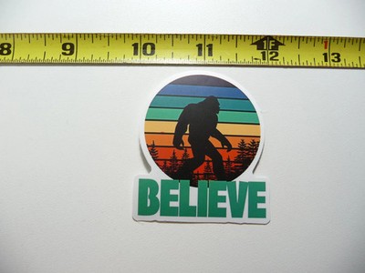 BIGFOOT SASQUATCH BELIEVE SUN LINES SMALL STICKER DECAL FUNNY ANIMAL EXIST