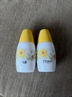 Corelle Gemco Meadow Milk Glass Salt & Pepper Shakers Set Glossy Vintage