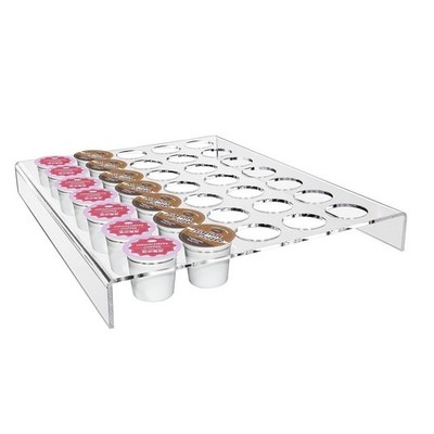 Vertical Clear Acrylic Stand Holds 35 for Coffee Capsules Kitchen Storage