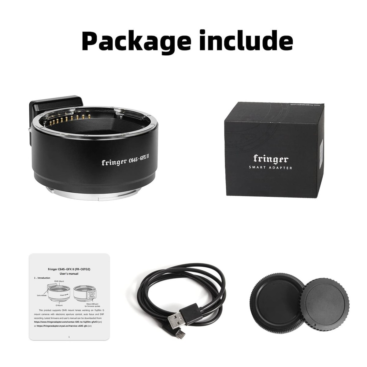 Fringer C645-GFX II Lens Adapter for Contax 645 Lens to Fuji