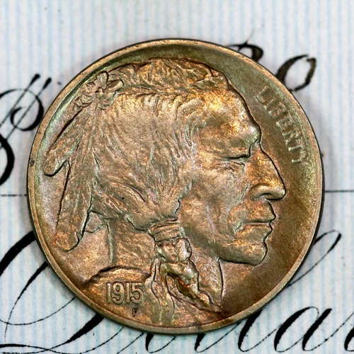 * 1915-P * SOLID+ GEM BU MS BUFFALO NICKEL * FROM ORIGINAL COLLECTION