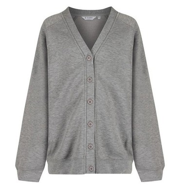 Trutex melierte graue Schulstrickjacke Alter 3/4