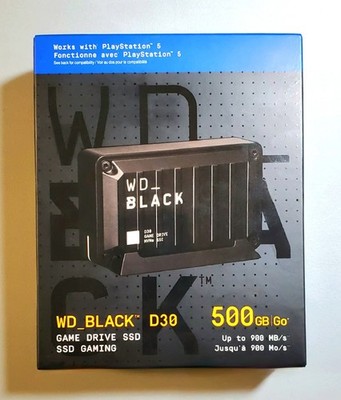 New WD_BLACK 500GB D30 Game Drive SSD - WDBATL5000ABK-WESE