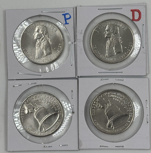 1776 2026 P D Declaration of Independence Quarters 250th 2 COINS ⭐FROM ROLLS⭐
