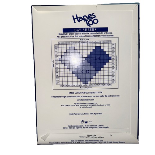 Neu Hanes Too Day transparentes Non-Control Top verstärkte Zehenpartie Gr. AB, kaum da - Bild 2 von 2
