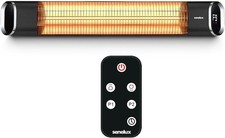 Senelux Wall-Mounted Infrared Patio Heater 2000W – Remote • Matt Black