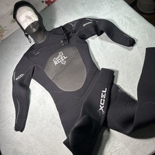 Xcel Hooded Full Body Hooded Wetsuit Mens Small Drylock Surfing Scuba Diving