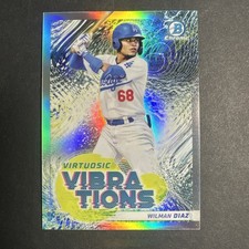 2022 Bowman #VV-12 Wilman Diaz Virtuosic Vibrations Card Los Angeles Dodgers