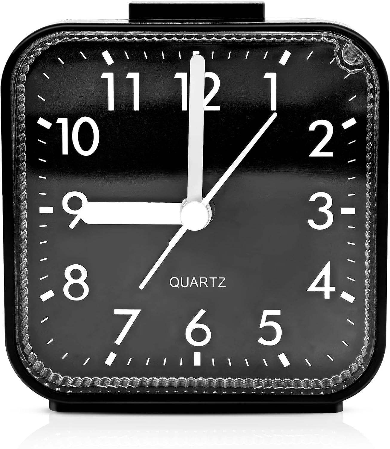 For Bathroom, Black Travel Clock, Battery Operated, Qui