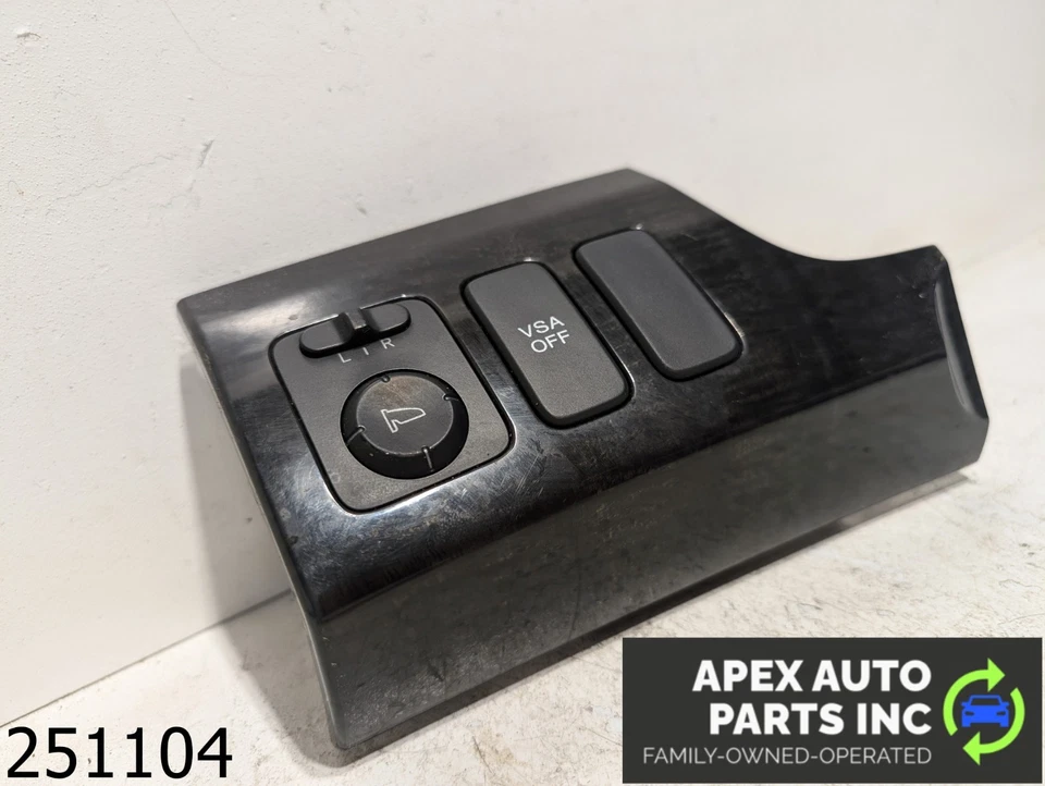 OEM 2007 Acura MDX 3.7L Mirror Switch Dash Trim Panel Driver Side - Imagem 2 de 4