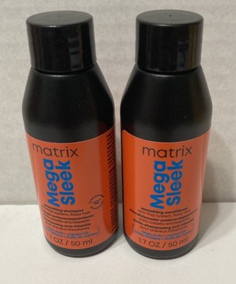 Matrix Mega Sleek Smoothing Shampoo & Conditioner Travel Size Set (1.7 fl oz ea)