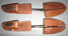 Vtg Nordstrom cedar wood  metal adjustable shoe stretchers / trees