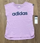 Adidas Girls Sleeveless Cap Sleeve Shirt Purple 6x NWT — photo 1