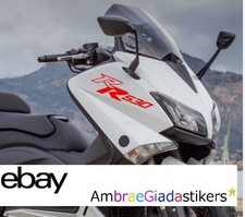 2 adesivi RR scudo anteriore X TMAX 530 scritte adesive tmax RR530 ROSSO