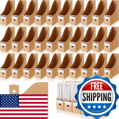Geyee 50 Pcs Cardboard Magazine Holder Magazine File Holder Magazine Storage