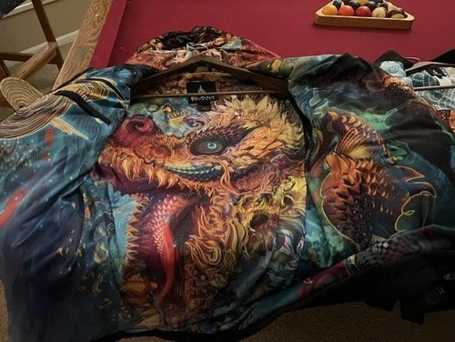 Art to Wear Jacket - Humming Dragon - Psychedelic Digital Artist -Android Jones. - product listing photo