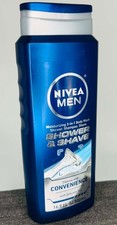 Nivea Men Shower  Shave Body Wash 3-in-1 Cleanser w/ Avocado Oil, 16.9oz HTF 