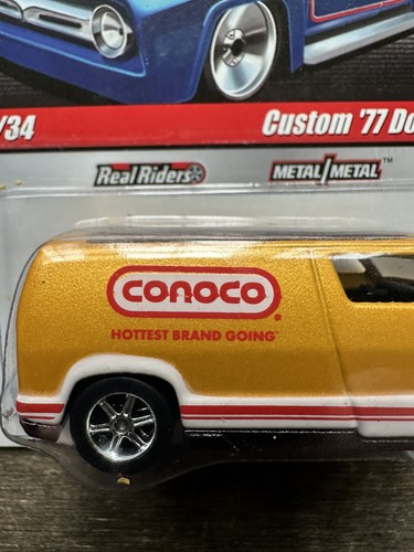2009 Hot Wheels Delivery- Custom '77 Dodge Van - Yellow - Conoco - Picture 4 of 7