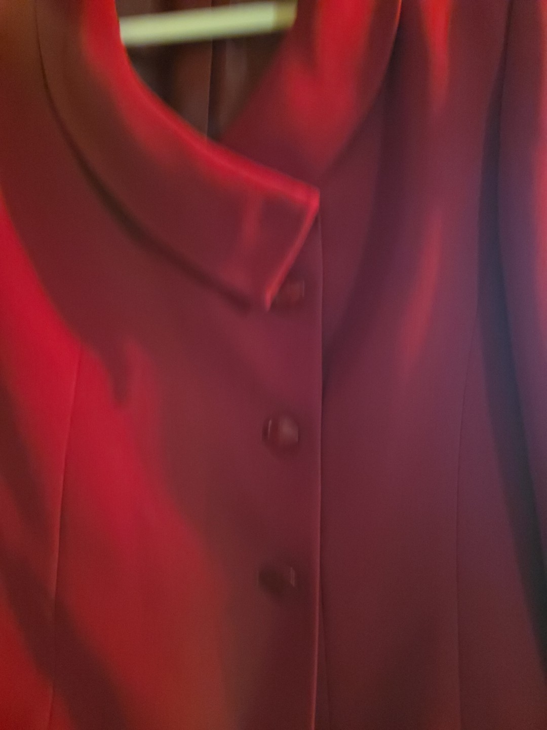 Suit Studio Women's Ruby Red 100% Polyester 1Piece Jacket Suit Size 12 