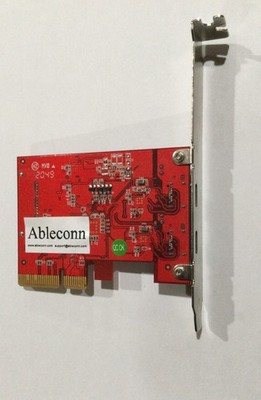 Ableconn PU31-2C-2 USB 3.1 Gen 2, 2-Port Type-C PCI-E Adapter SATA Power