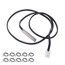 ⁺10Pcs 10K Thermistor Temperature Waterproof Probe Wire Temp Sensor Probe