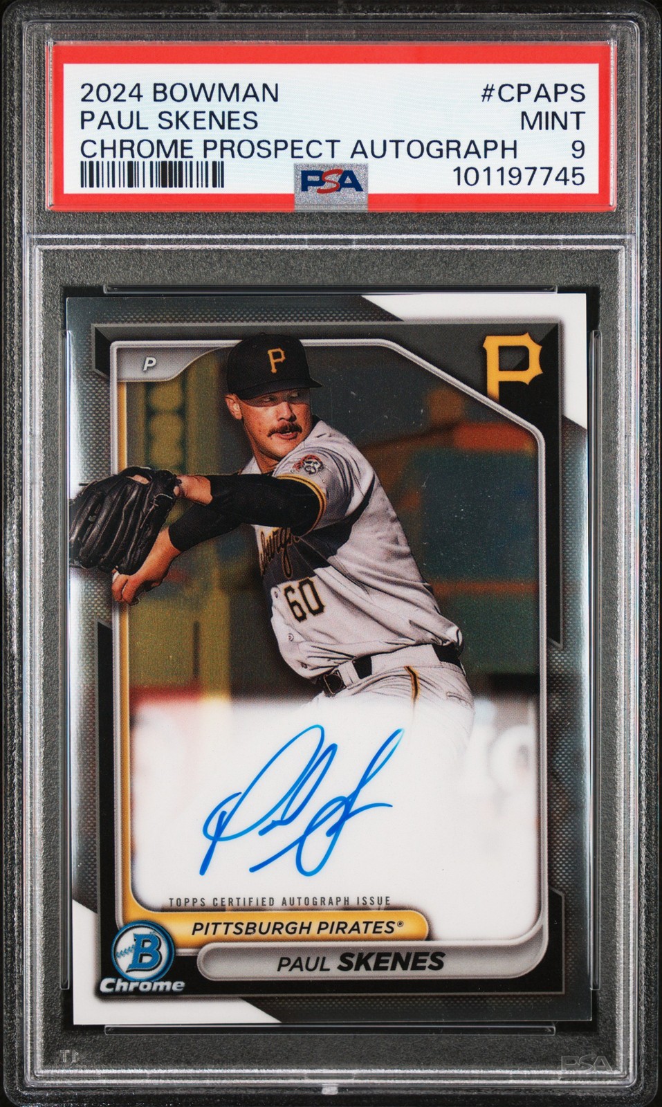 2024 BOWMAN CHROME PROSPECT AUTOS #CPAPS PAUL SKENES PSA 9