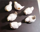 Vtg. lot of 6 Bisque Easter Chicks/Baby Birds