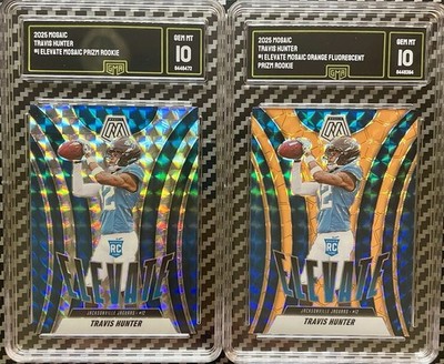 Travis Hunter 4 Card Rookie Lot. Elevate & Paragon. Graded, # d, Inserts.   