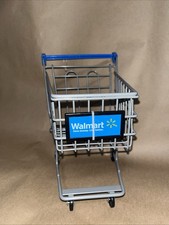 Mini Walmart Shopping Cart. Metal, Real Rolling Wheels, Collectible Replica Doll