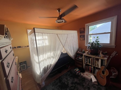 Bambulah Wahyu Bed Canopy/Mosquito Net 100% Cotton — fits Queen Bed (or smaller)