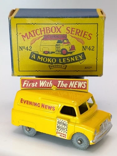 MATCHBOX LESNEY 42a Bedford Evening News Van MW original lvintage diecast toy