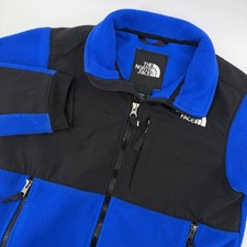 The North Face Denali Full Zip Fleece Jacket Royal Blue Black Kids Youth Medium