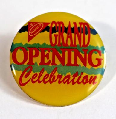 Vintage Nabisco Grand Opening Celebration Promotional Pinback Button Lapel Pin
