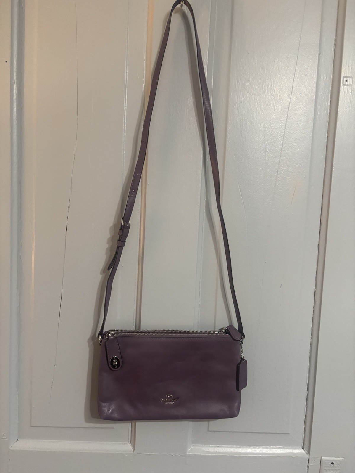 Coach Purple Leather Crossbody Bag