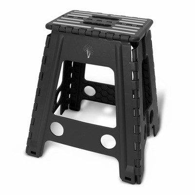 18'' Step Stool, Folding Step Stools for Adults, Plastic Foldable Step Stools ...
