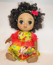 Baby Alive Once Upon a Baby  FOREST TALES MIA Black Hair TALKS tested, No Shoes