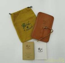 IL BISONTE iPhone 5 Case Card Holder Leather Black Used