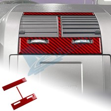 Center Air Vent Outlet Stickers Black Red Carbon Fiber For Scion Tc 2005-2010